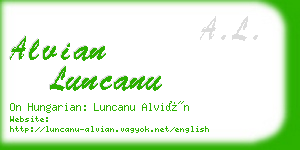 alvian luncanu business card